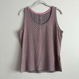 Boden Womens Pink Polka Dot Tank Top Womens Size 10 Cotton Scoop Neck Basic